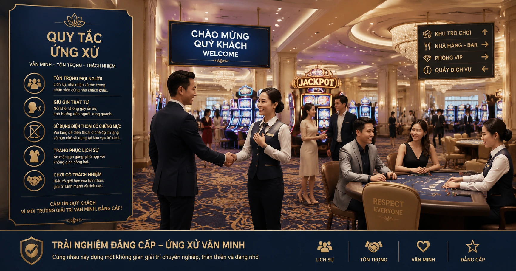 Những điều cần biết về quy tắc ứng xử tại casino trước khi bạn đến để có trải nghiệm tốt nhất - image 3
