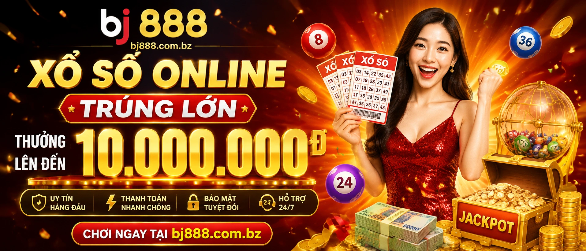 Giao diện xổ số bj888 trên di động